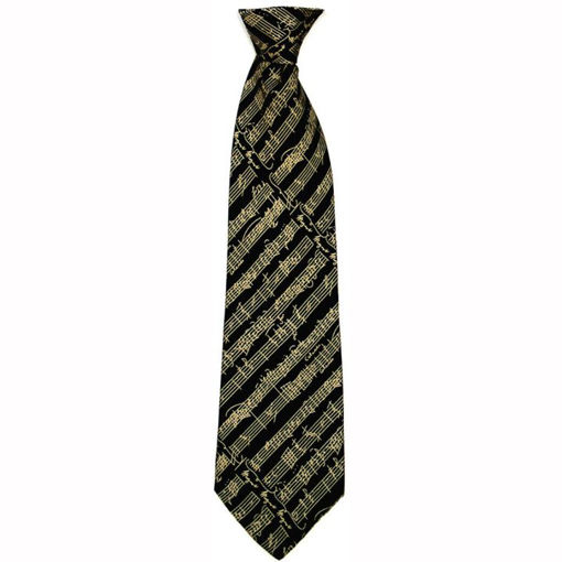 Picture of 100% PURE SILK BLACK TIE WITH MOZART MANUSCRIPT